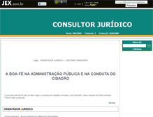 Tablet Screenshot of consultorjuridico.jex.com.br