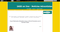 Desktop Screenshot of iasdonlinenoticiasadventistas.jex.com.br
